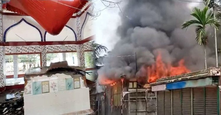 নবীকে নিয়ে কটূক্তি, মাইকে ঘোষণা দিয়ে ৪ মাজারে হামলা-আগুন (ভিডিও)